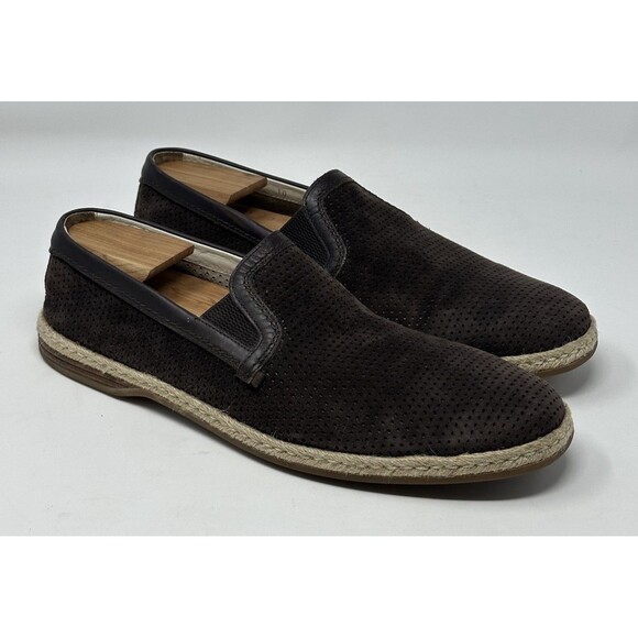 Dolce & Gabanna Perforated Suede Loafers Men’s 10 Brown Espadrille Slippers main image 2